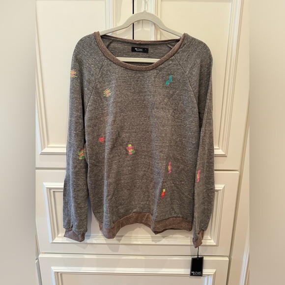 Michael Lauren Large Grey Patched Sweatshirt. 🖤⚡️ - Picture 1 of 4